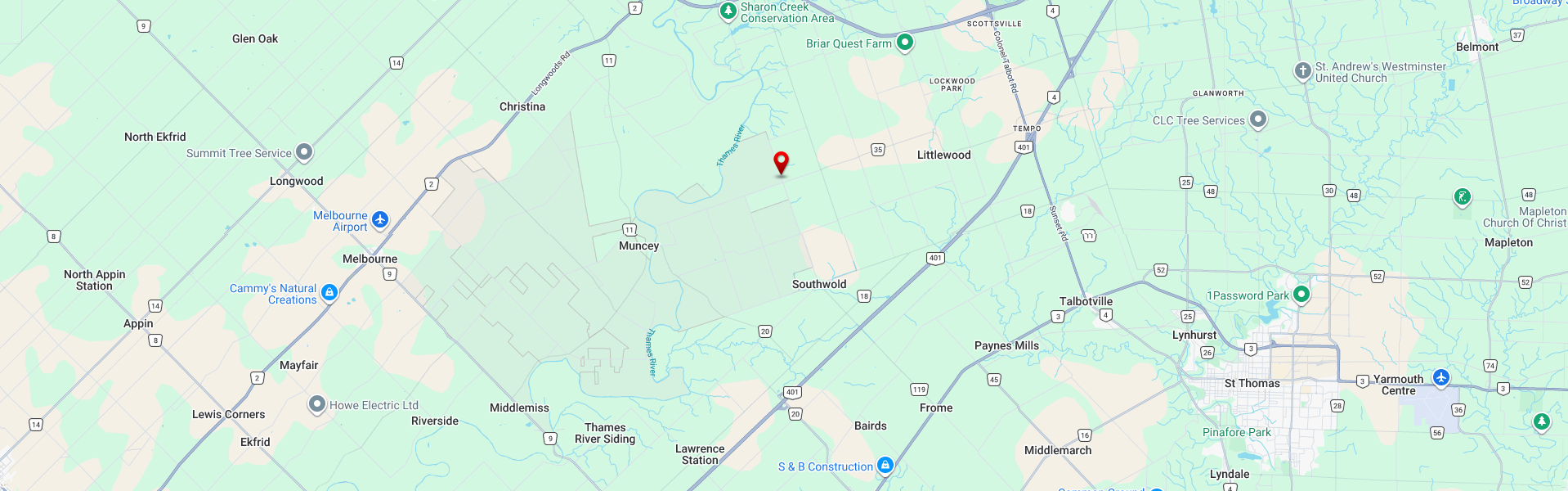 Wampum Fuels location map